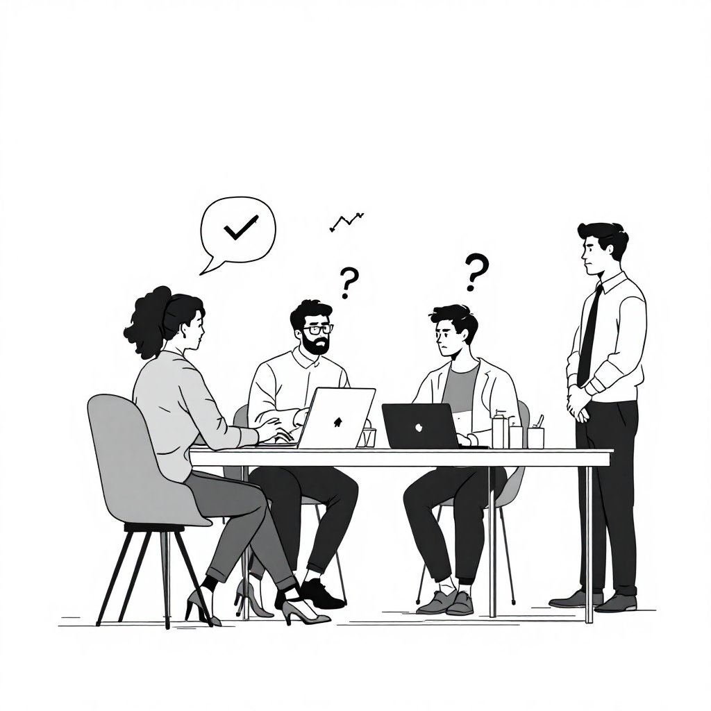 Team discussing AI adoption